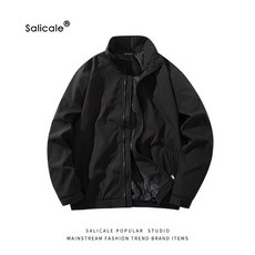 SALICALE/聖利卡夾剋男春秋寬鬆薄款潮流透氣純色外套男士衝鋒衣
