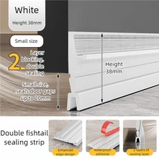 새로운 문 하단 밀폐 스트립 방풍 먼지 가드 비 단열재 실러 홈 하드웨어, 01 White-Small
