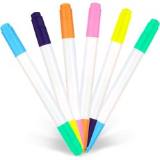 YR 양면 네온 펜 라이트업 LED 보드용 마커 그리기 스케치 창작 낙서 아트 쓰기 학습용 태블릿에 적합 6팩, 6개