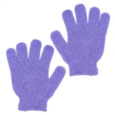 부드럽고 빠른 거품 각질 제거 스크러빙 장갑 딥 클린 목욕 마사지 욕실, Color: 5. 보라색, 1개