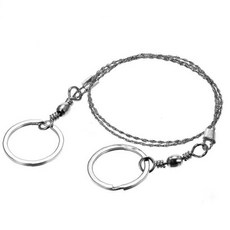 1p 와이어 톱 휴대용 비상 캠핑 체인 등산 도구 금속 야외 키고리 절단, 1개, 상세페이지 참조