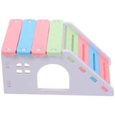 사다리 놀이터가 있는 햄스터 케이지 하우스 PVC 거빌 서식지 용 작은 동물 은신처, [01] 15.00X9.00X7.00CM, [01] As Shown, 01 15.00X9.00X7.00CM