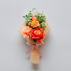 코코플라워 납골당꽃장식 잔디방석 납골당꽃다발 미니꽃다발, 미니꽃다발-오렌지, 1개