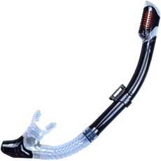 臺灣熱賣 乾式呼吸管易呼吸水肺潛水防濺罩頂閥游泳水下設備成人兒童男士女士青年, 透黑