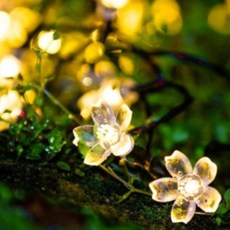 줄조명 가랜드 전구 루프탑조명 캠핑등 플라워 50구 RWFJ03U7, 색상, 1개