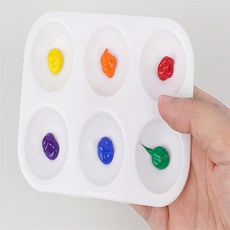 아베리호 6구 미술용 미니 파레트 팔레트, 1개, 6