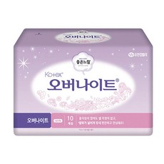 코텍스 생리대, 오버나이트, 10개입, 1개