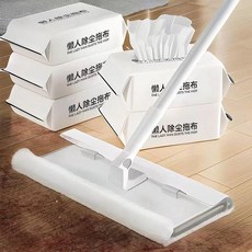 靜電除塵拖把一次性懶人免洗塞入式平板拖布一拖淨拖地清潔神器 副廠商品, 1個, 替換紙 靜電幹巾 1大包