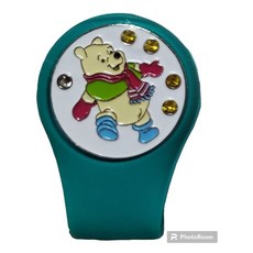 Volkmi高爾夫矽膠帽夾男女通用球標記／時尚帽夾配件，隨機出貨增添樂趣, 維尼熊綠, 1個