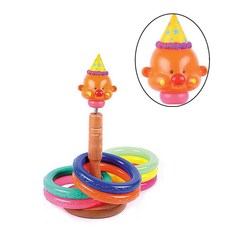 아기 유아 방귀대장 뿡뿡이 고리 던지기 쌓기 놀이, 1개