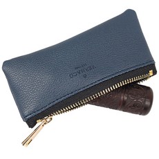 국산 미니 가죽 도장지갑 인감도장케이스, 네이비