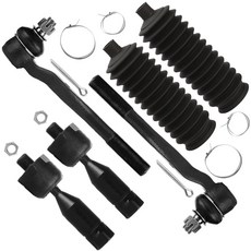 SCITOO 6피스 프론트 서스펜션 키트 내부 타이 로드 엔드 왼쪽 오른쪽 외부 스티어링 랙 부츠 핏 1996 1997 1998 1999 2000 2001 2002 토요타 4R, SCITOO 6피스 프론트 서스펜션 키트 내부 타이 로