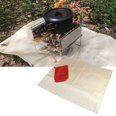 캠핑 방염 매트 대형 바베큐 그릴 불멍 난로 화로대, 1개, 1개