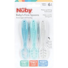 Nuby(누비) 디프스푼 이유식 단계에 맞춰 구분해서 사용할 수 있다 스스로 먹고 싶다는 욕구를 실현해 주는 새로운 감각의 스푼 6개월 정도부터 NU-80913