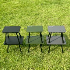 브리즈피크 멀티 사각 미니 사이드 테이블 보조, BP 다용도 미니 의자 겸용 테이블 블랙 M