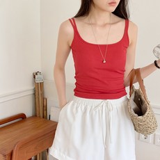 여성 쫀쫀 캡나시 민소매 휴양지 캡내장 데일리룩