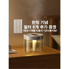 루체 1.5L 2구 원통형 무드 가습기 탁상 가습기 휴대용 가습기