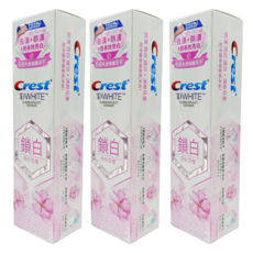 Crest 3DWHITE 鎖白清新雪櫻牙膏, 120g, 3個