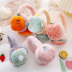 방한귀마개 초등학생 성인 귀여운 겨울 방한 헤드셋 털귀마개, 키위