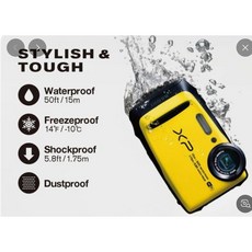 후지 방수카메라 XP90 (튼튼한카메라 / 렌즈안튀어나오는 카메라 / 64gb 포함/ 오늘출발 / 먼지많은곳 사용가능디카)