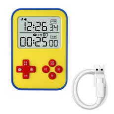 充電計時器 小學生學習定時器 兒童時間管理器 廚房烘焙計時, 1個