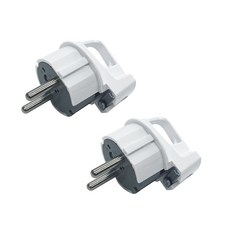 현대일렉트릭 국산 ㄱ자 접지플러그 16A 250V, 2개