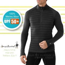 SmartWool男中厚保暖除臭半開襟長袖羊毛衛生衣 NTS 250 內搭保暖衣