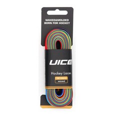 UICE 하키 스케이트 레이스 레인보우 컬러 시니어 주니어 청소년용 왁스 아이스 스케이트 레이스 내구성 있는 하키 레이스 스테이 포함 무지개 색상