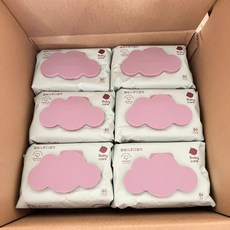 Babycare嬰兒紫蓋濕巾80抽12包整箱 嬰幼兒手口濕巾 新生兒可用, 1個, BC紫蓋大包濕巾80抽*3包