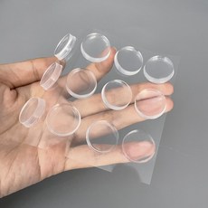 12p/24p 충돌 방지 실리콘 패드 2cm 원형 미끄럼 문쾅 소음 스티커, 투명, 1세트
