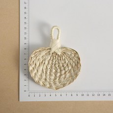 端午節手工編織小蒲扇復古掛飾掛件, Q10曲柄, 1個