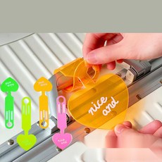 자수 캐리어 네임택 유치원 가방 이름표 골프 러기지택 네임텍, 1. 1개 랜덤