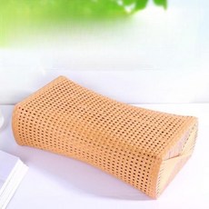라탄 경추 베개 대나무 직조 통기성 여름 찜질방 목침 소형, 중형