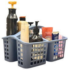 바이빈이 3단 칸막이 목욕바구니, 블루, 1개