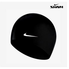 국내매장판 나이키스윔 솔리드 실리콘 캡 93060-011 368106, ONE SIZE, 블랙