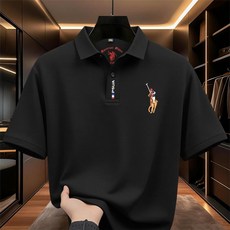 保齡球上衣polo衫男涼感衣薄款正肩速乾翻領上衣透氣排汗t恤短袖寬鬆運動短袖上衣大尺碼商務休閒上衣工作中年高爾夫球氣質吸濕排汗男裝268888Polo衫