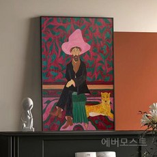 에버모스트 내부 액자 회화 캔버스 유화 작업 인쇄 장식화 만화 동물 행잉 포스터, YD-196