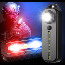 휴대용 LED 어깨 경광등 경고등 경찰 순찰 시큐리티 보안 점멸등 미니 신호수 자전거브라켓증정, 1개, 한줄