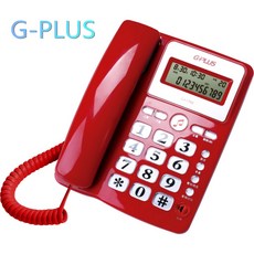 G-PLUS 來電顯示有線電話 LJ-1702W, 時尚紅