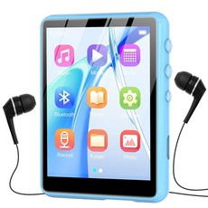 MP3 플레이어 블루투스 터치 음악 364GB 4인치 스크린 휴대용 플레이어