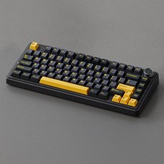 AULA F75 키보드 위트 75% 82키 RGB 기계식 게이밍 블루투스 2.4G 유선, LEOBOG Reaper Axis, Thunder Black