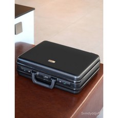 桃園出貨-高檔手提密碼箱商務公文箱證件箱現金保險箱手提筆記本收納箱18寸, 黑色（黑鋁框）,18寸（44*34*12cm）