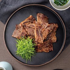 [글램쿡] 청정 블랙앵거스 탑초이스 양념 LA꽃갈비 1kg 소갈비 구이용, 양념 LA 꽃갈비 1kg~1.2kg, 1개