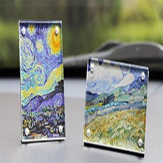 차량용 아크릴 자석액자 대시보드 사진액자 가로 세로, 80x55 가로, 1개