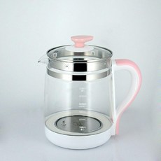 건강 냄비 단일 냄비 전기 난방 케틀 액세서리 유리 냄비 바디, 화이트 핑크 냄비