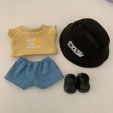 台灣出貨-labubu娃衣僅衣服一二三代布布娃衣林俊傑演唱會同款著替衣服漁夫帽