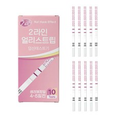 No Hook 에이디텍 2라인 얼리 임테기 스트립 임신테스트기 (10회용), 1개, 10개입