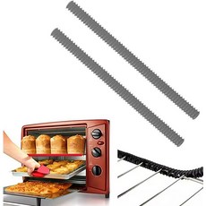 랙용 오븐 가드 실리콘 랙 실드 내열 가장자리 보호기 손 및 팔 방지 2팩파란색, 2pcs, Gray