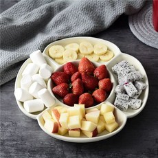 럭셔리 퐁듀팟 치즈 초콜릿 멜팅기 도자기 녹이기, 1개, 오프화이트 접시