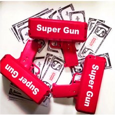 Super Gun 玩具鈔票槍, 1個, 噴鈔槍一組+3號電池3顆